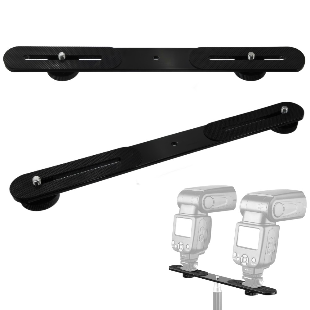Photography Lighting Description - Dubbele flitserbeugel 1/4'' schroef hot shoe