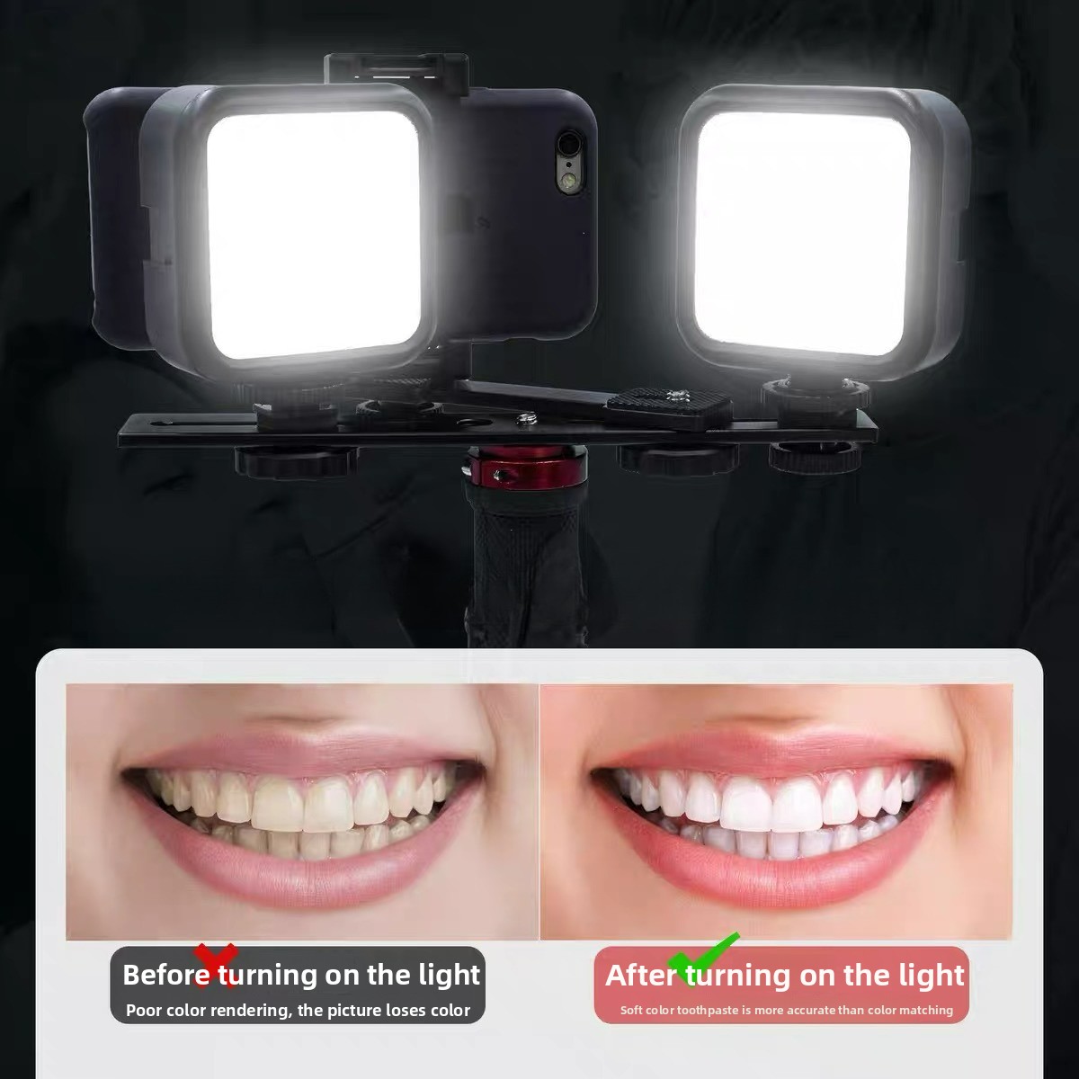 Photography Lighting Lamp - Tandheelkundige fotolamp met Bluetooth, orale fotoverlichting,