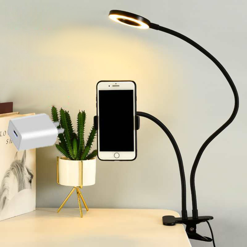 Photography Lighting Description - Universele flexibele mobiele telefoonhouder met selfie-ringlicht