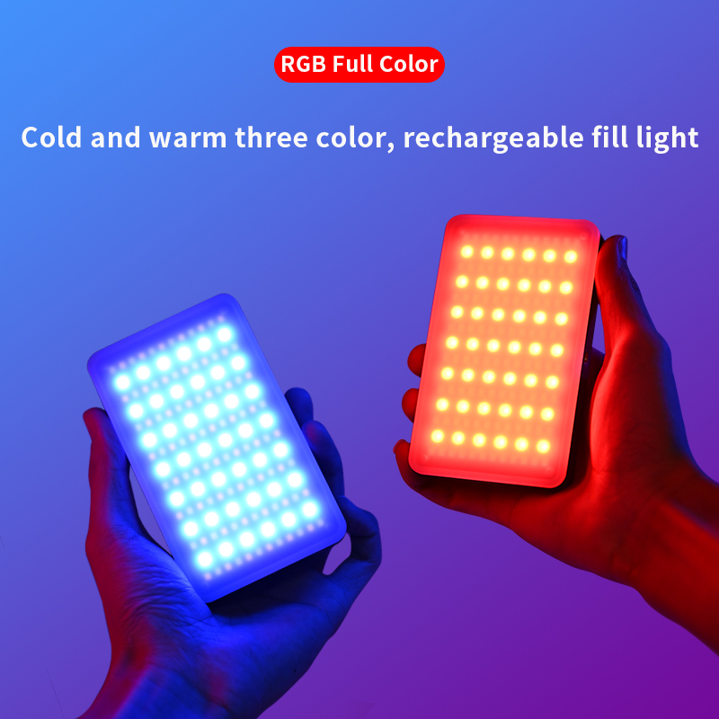 Torjim Rgb Photography Video Lighting - RGB-videolamp Draagbare LED-cameralichtpaneel Full Color oplaadbare