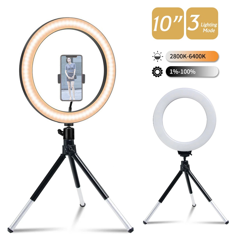 Torjim Rgb Photography Video Lighting - LED-ringlicht Fotografie Verstelbare verlichting Telefoonringlicht met