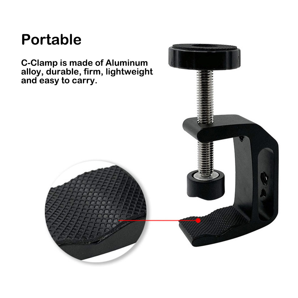 Photography Lighting Types - C-vormige klem aluminium Q-type desktopbevestiging camera