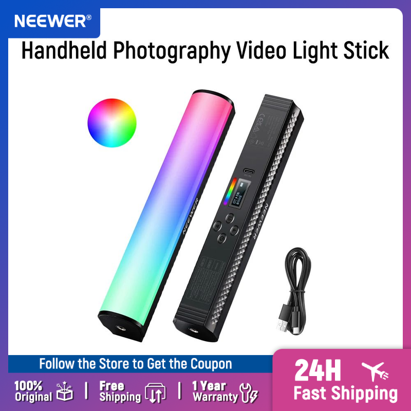 Torjim Rgb Photography Video Lighting - NEEWER RGB Light Wand met APP-bediening