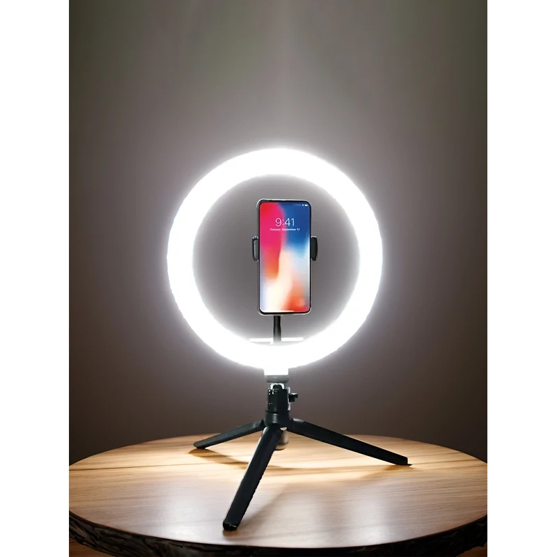 Photography Lighting Styles - Desiontal 26cm Ringlicht met statief, RGB
