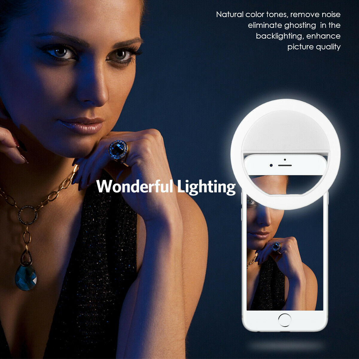 Photography Lighting Description - USB Oplaadbare LED Selfie Ringlamp Mobiele
