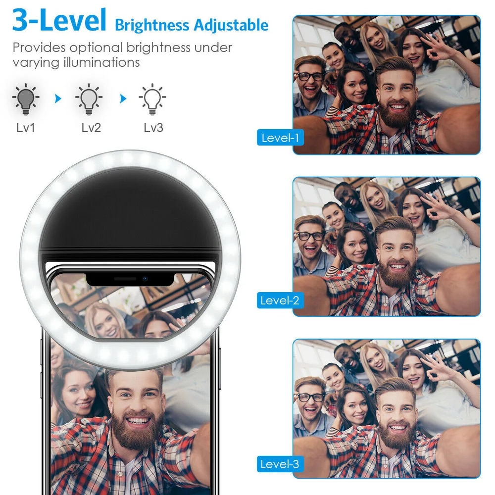 Usb Oplaadbare Led Selfie Ring - Photography Lighting Description recensie en prijs