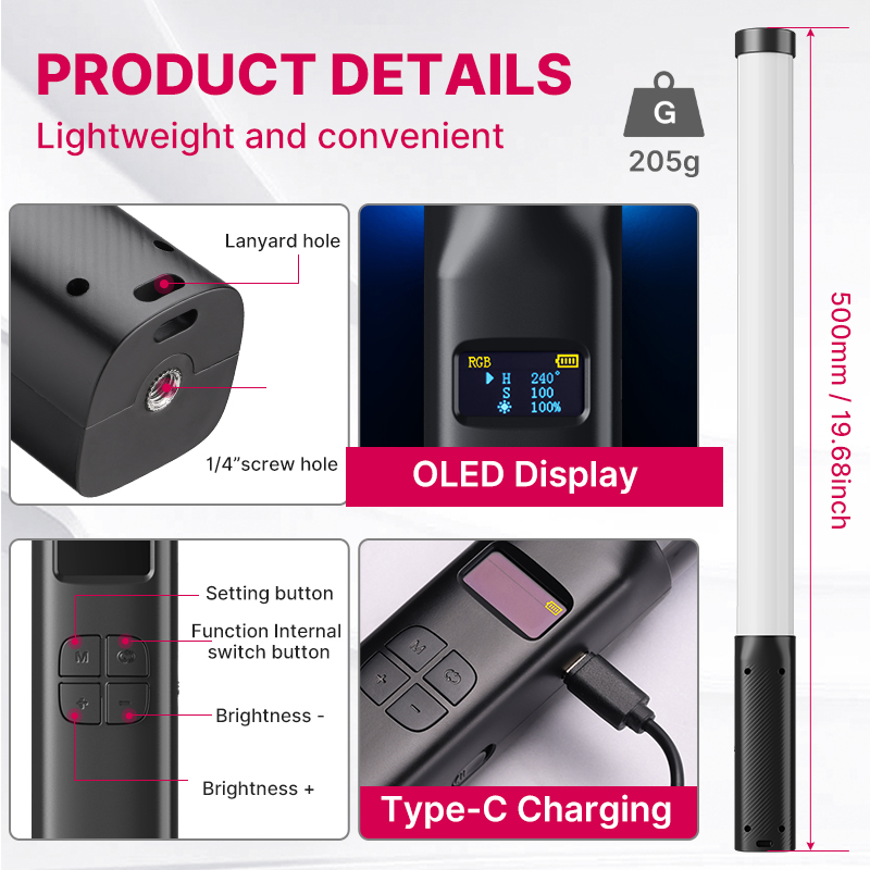 Ulanzi VL119 Handheld RGB Kleu - Photography Lighting Styles recensie en prijs