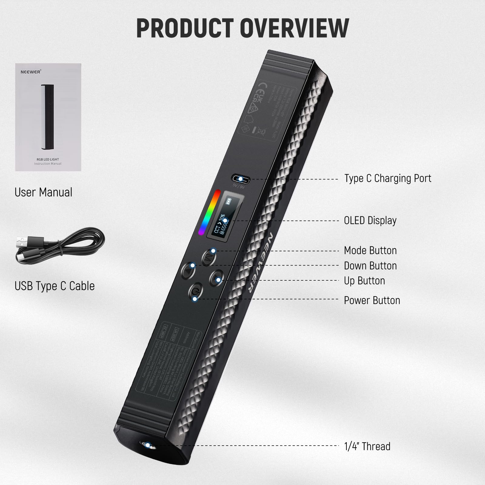 NEEWER RGB Light Wand met APP- - Torjim Rgb Photography Video Lighting recensie en prijs