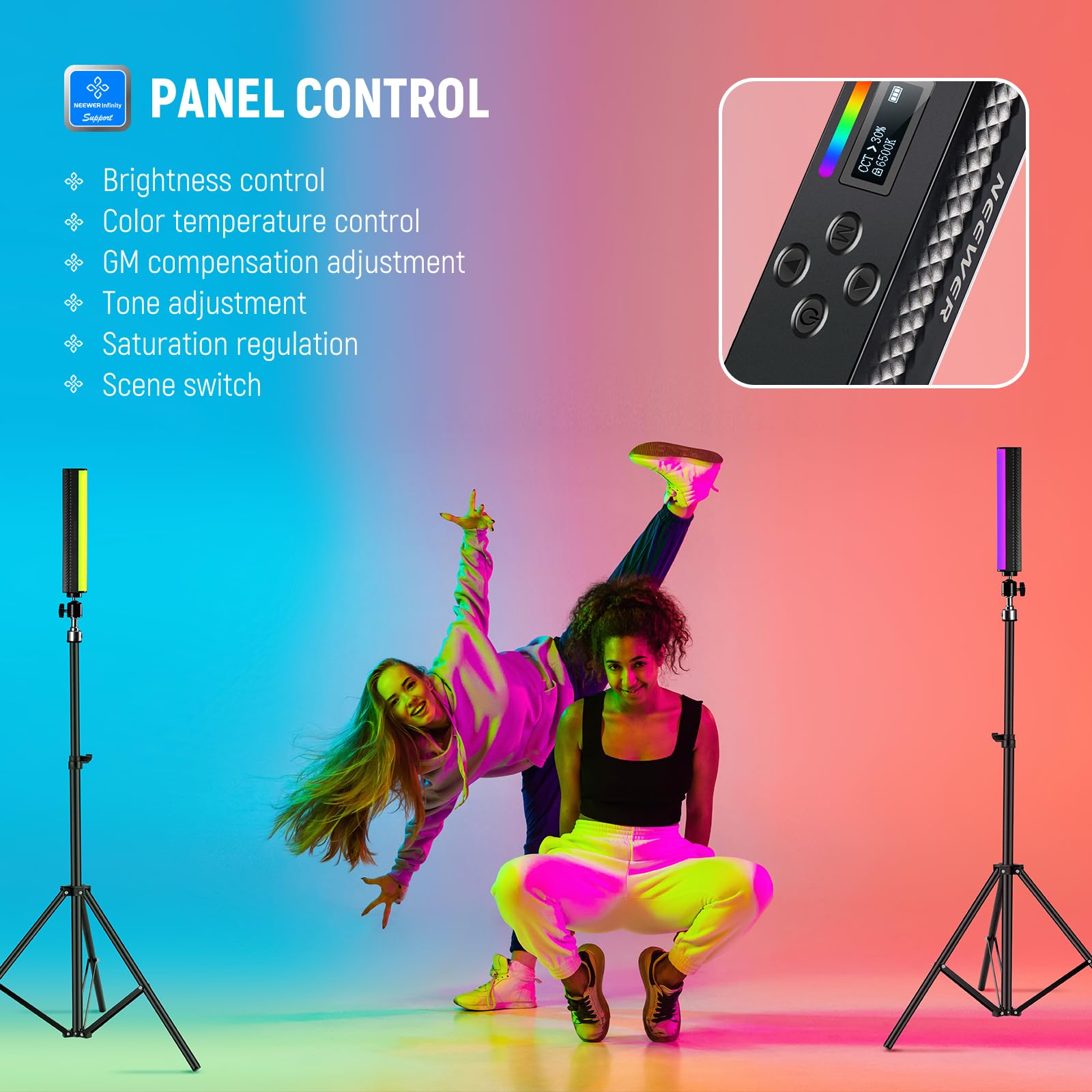 NEEWER RGB Light Wand met APP- - Torjim Rgb Photography Video Lighting recensie en prijs
