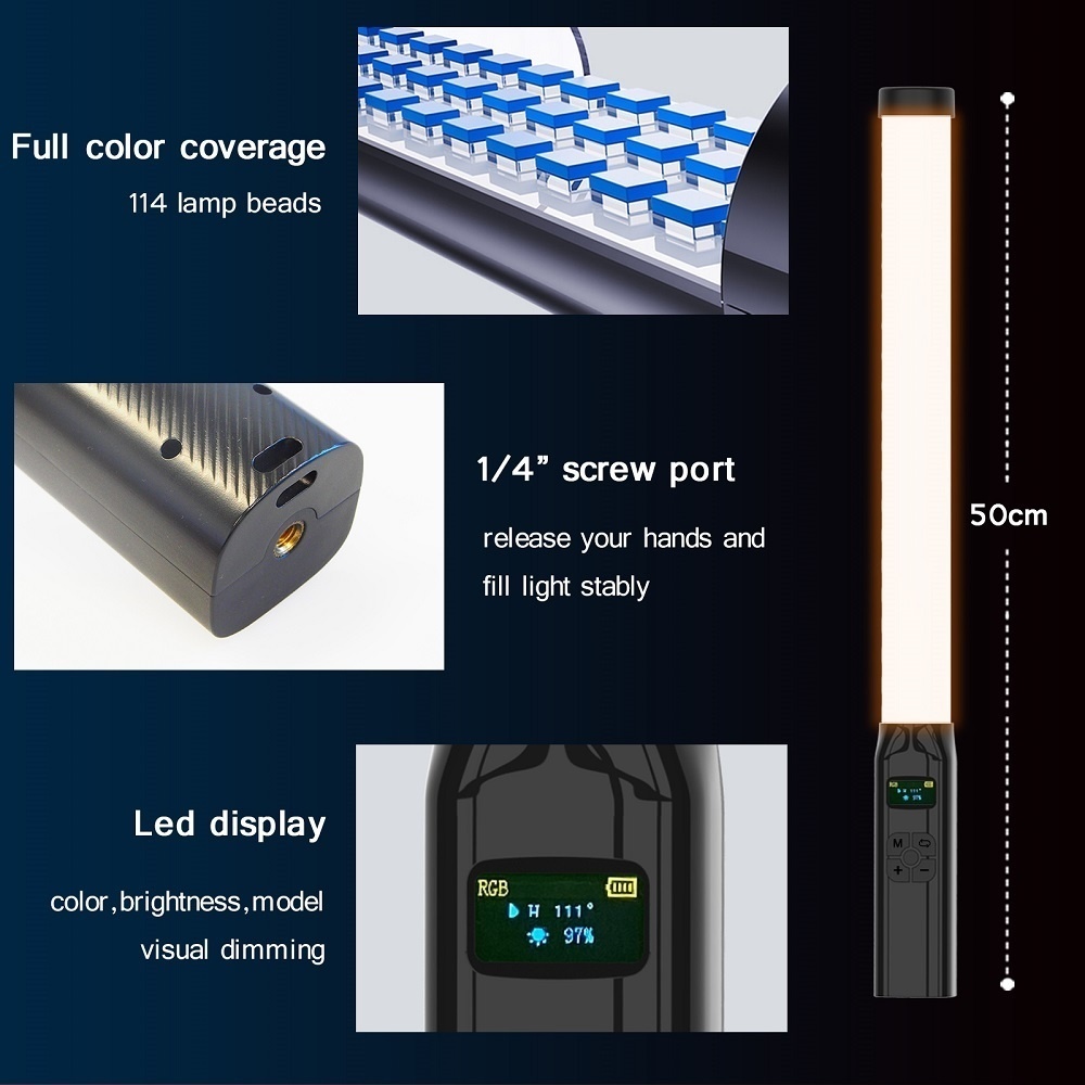 50 CM RGB Stok Licht Wand Lich - Photography Lighting Types recensie en prijs