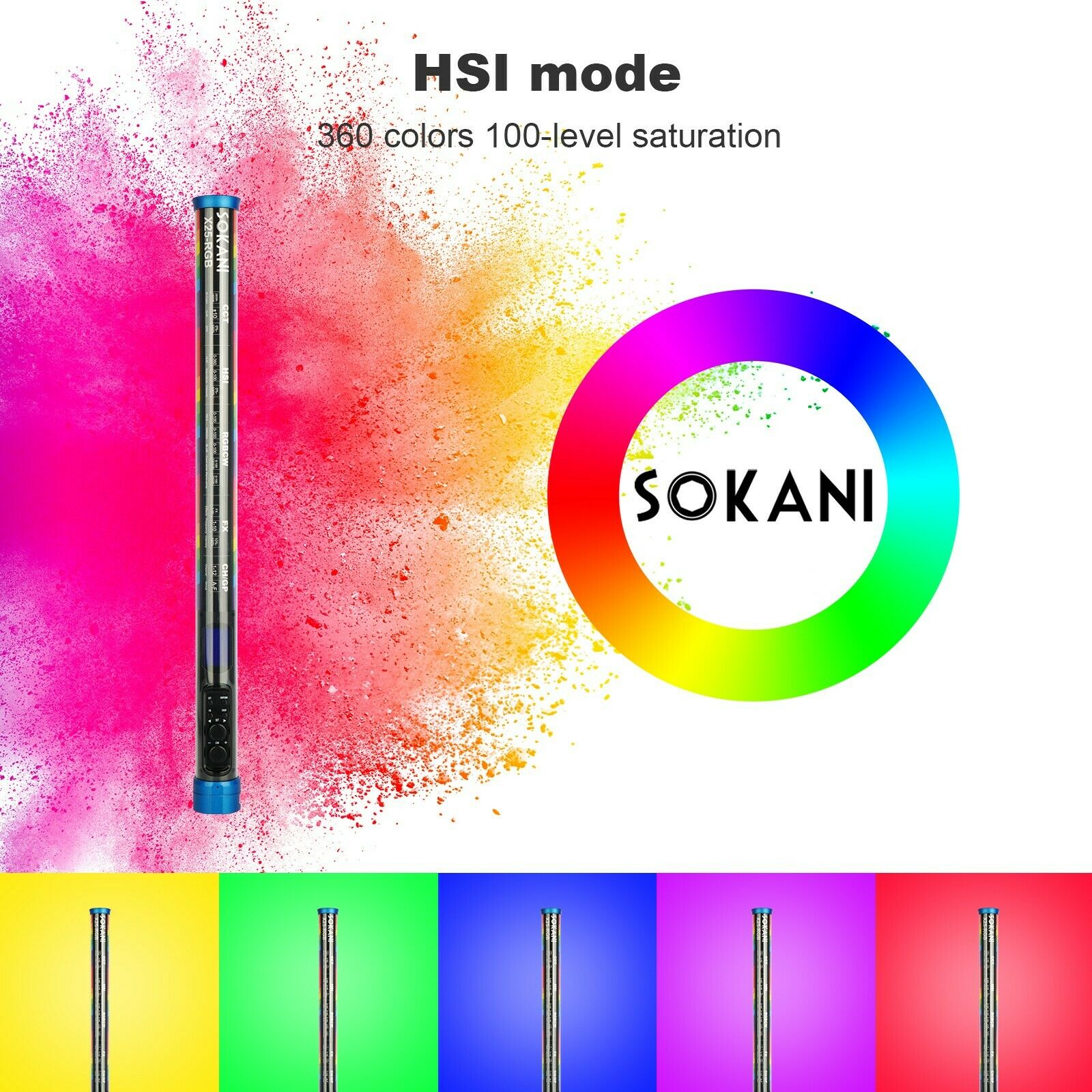 Sokani X25 RGB LED-videolamp H - Torjim Rgb Photography Video Lighting recensie en prijs