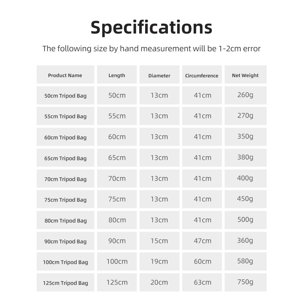 55/60/65/70/75/80/100/125cm Ge - Photography Lighting Gear recensie en prijs
